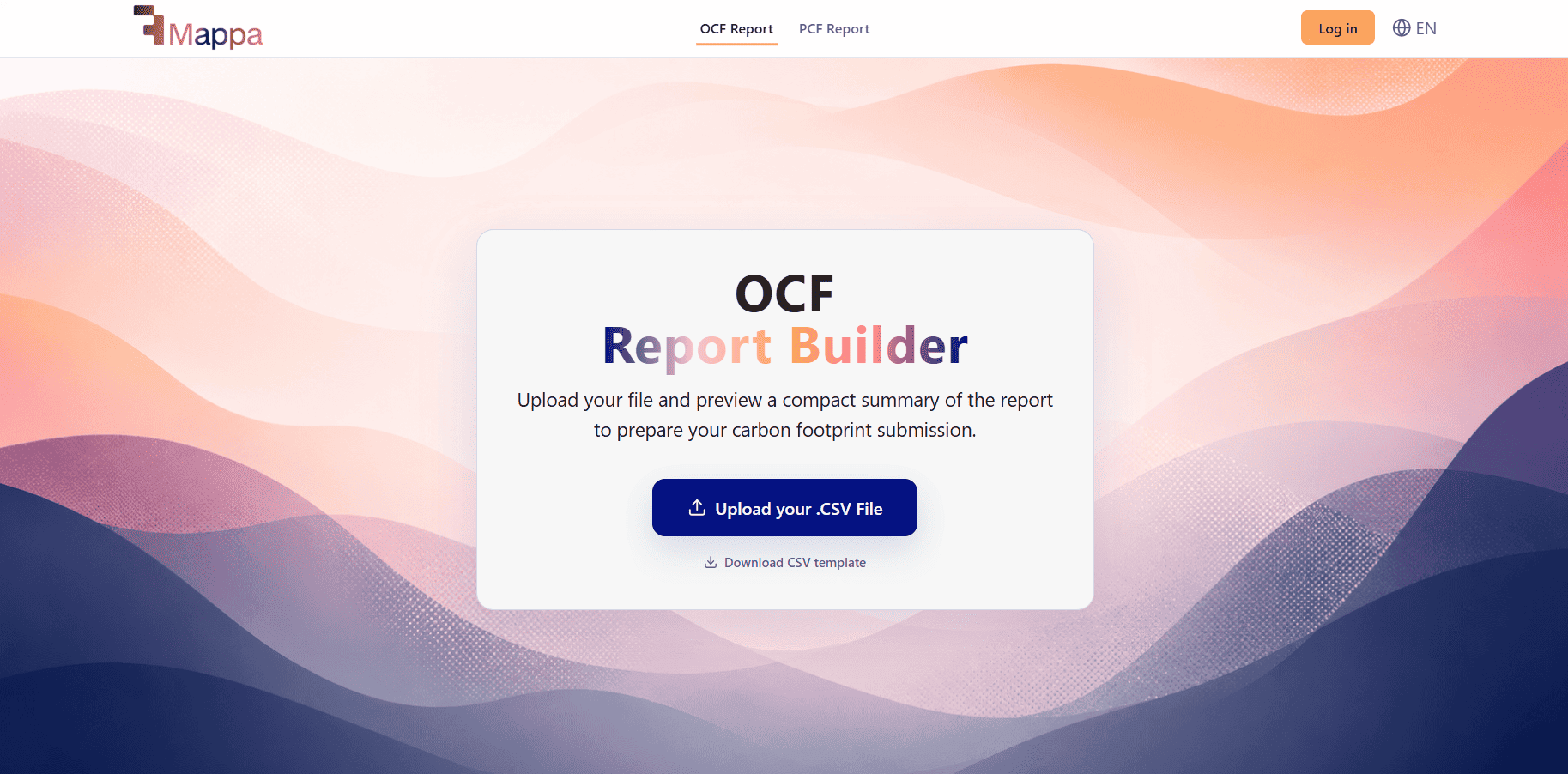 Captura del generador de reportes Report PDF