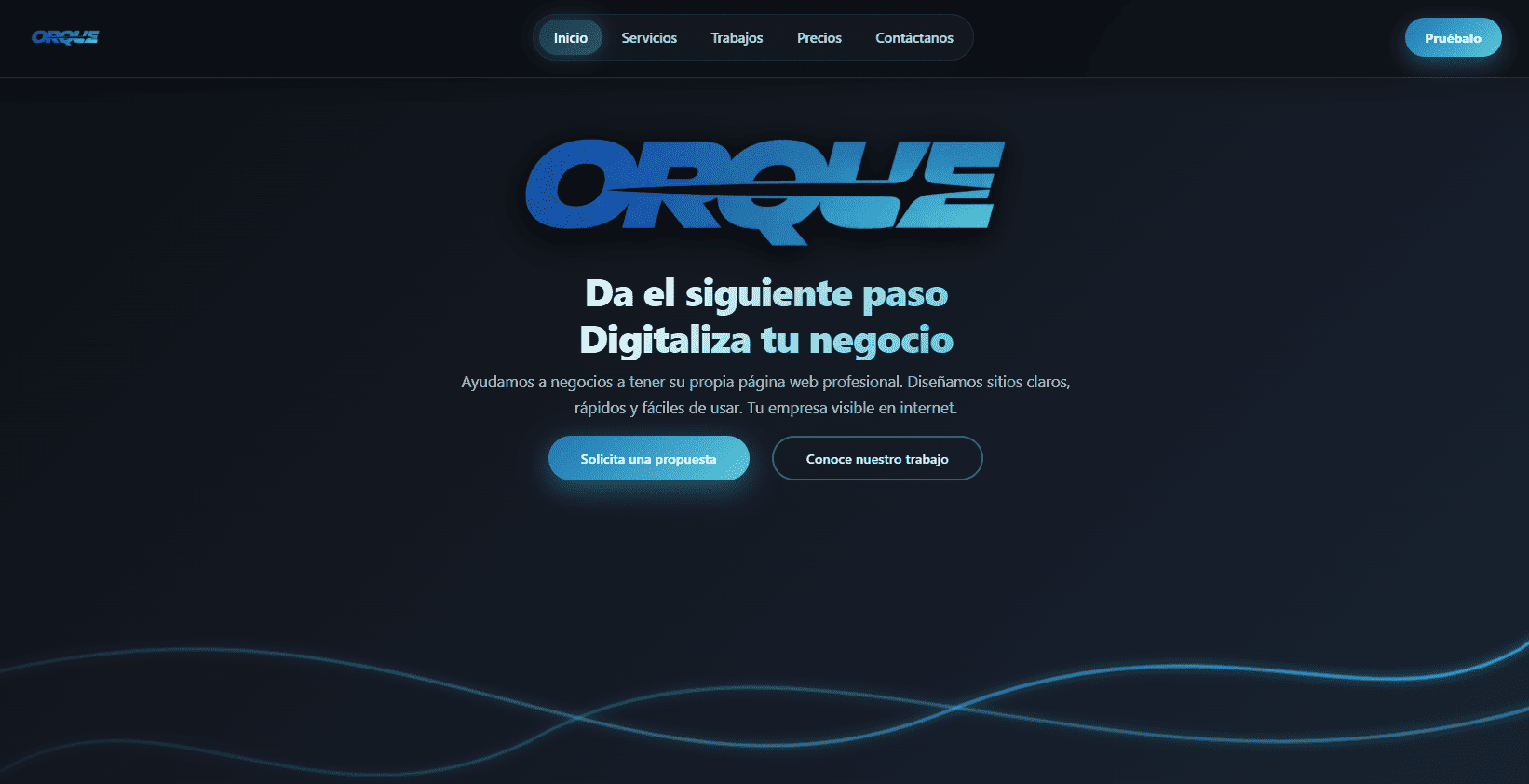 Captura de la web de ORQUE